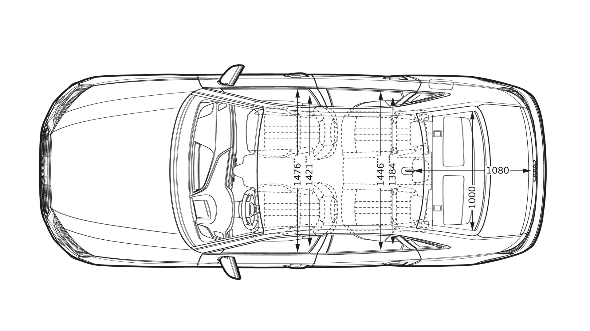 Top view Audi S4 Sedan