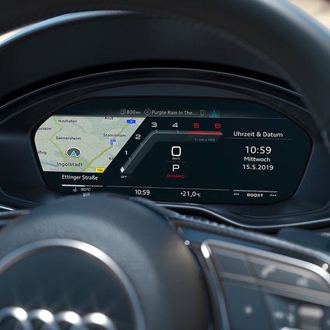 Audi virtual cockpit in der Audi S4 Limousine