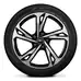 Wheels, 5-spoke aero module, black, high-gloss finish