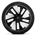 Wheels, 5-twin-spoke offset, black, high-gloss finish