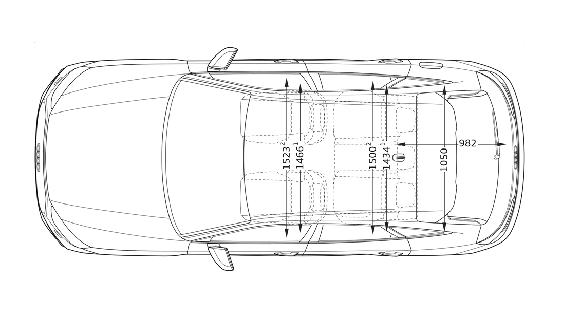 Top view Audi Q5 Sportback