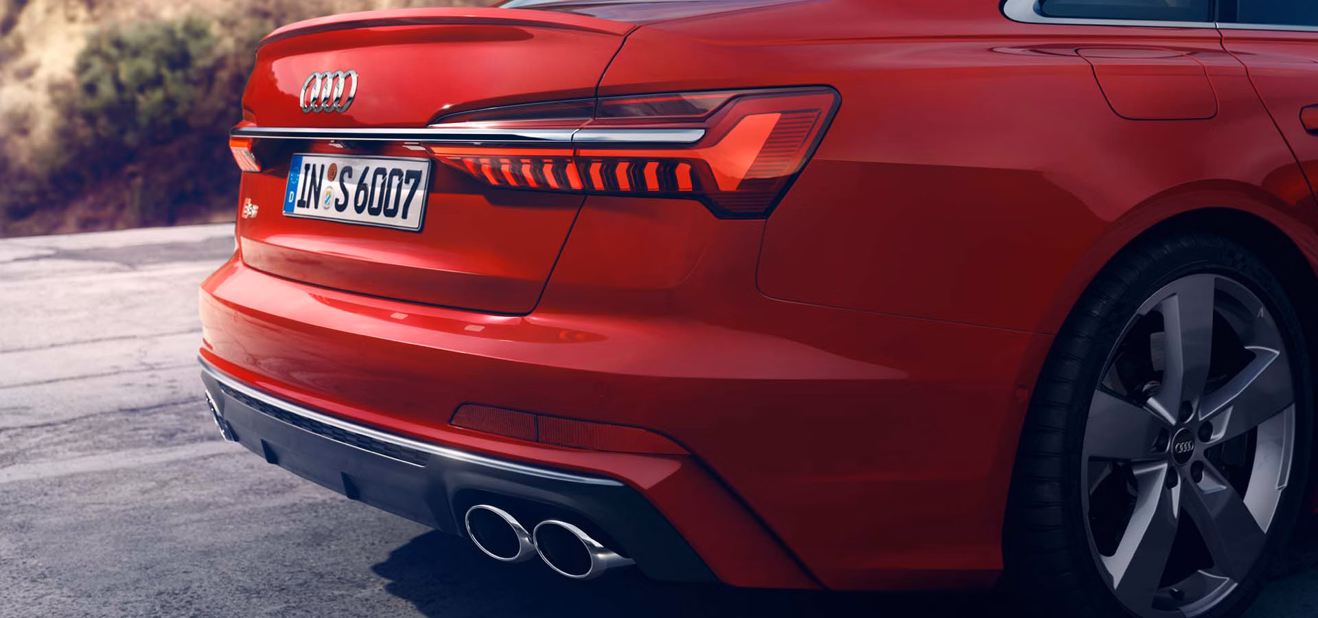 Rear view of the Audi S6 Sedan TDI
